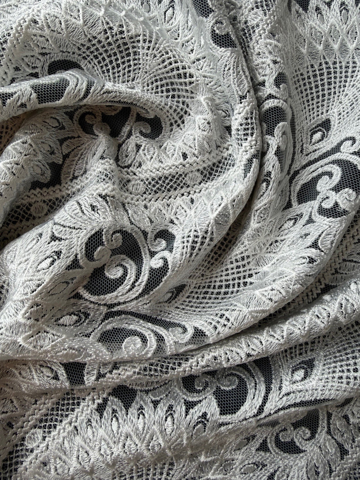 Ivory Embroidered Lace - EB5044