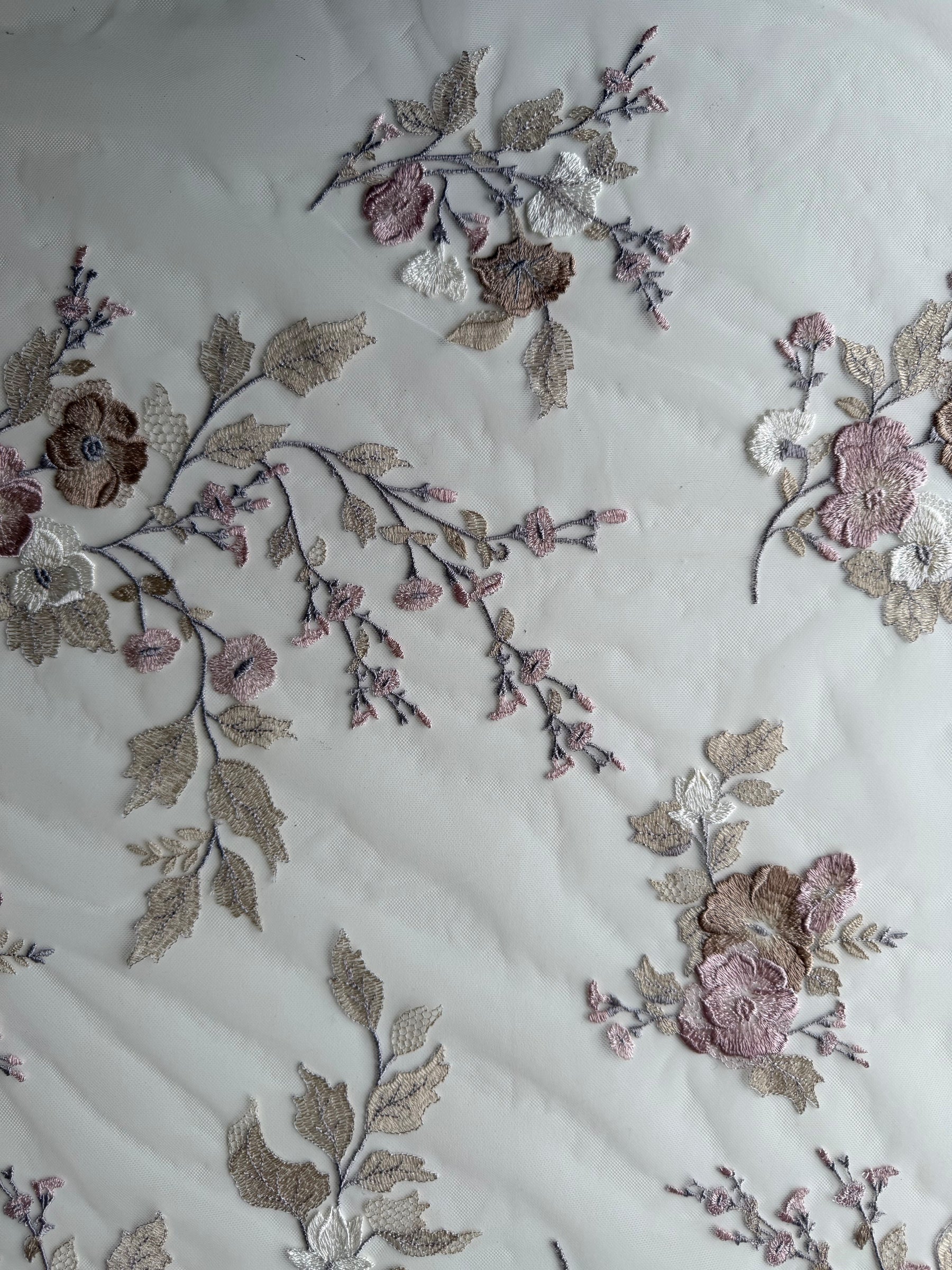 Ivory, Rose Gold and Pink Lace - EB5055