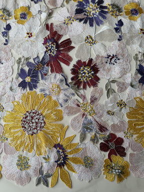 Multicolored Embroidered Lace - eb5056