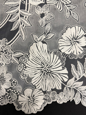 Ivory Embroidery Floral Lace - EB5057