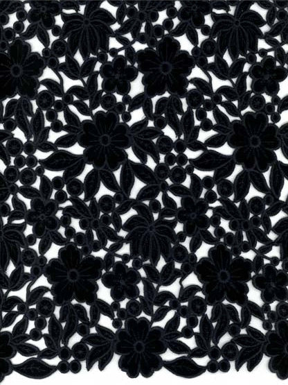 Navy Emb Velvet - EB6002