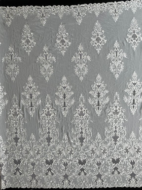 Ivory Embroidered Georgette - EB6003