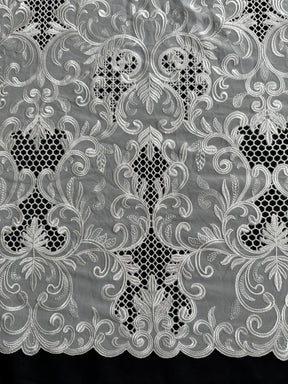 Ivory Embroidered Georgette - EB6003