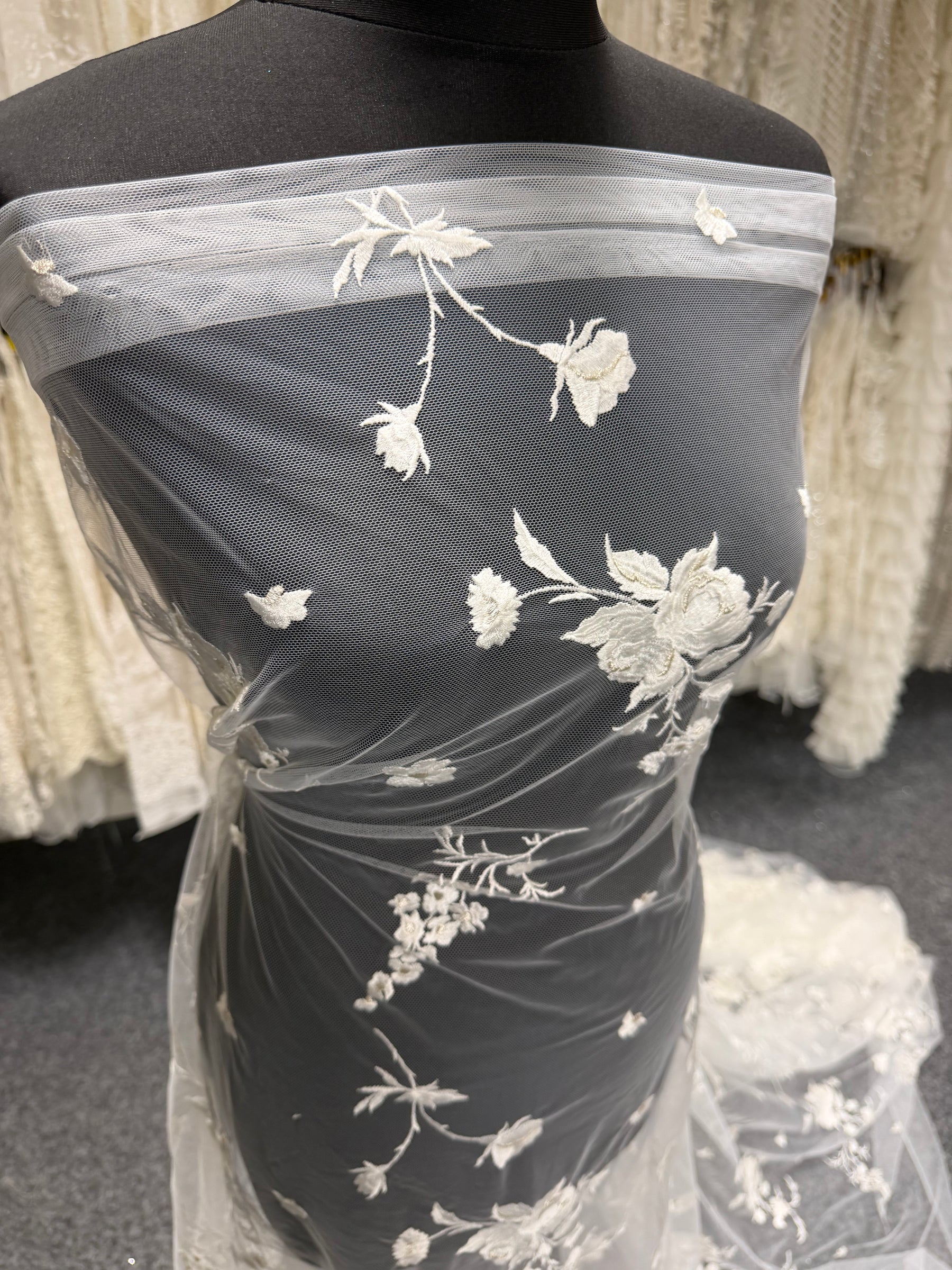 Ivory Embroidered Lace - EB5006