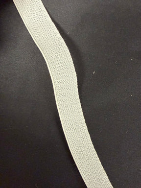 White 25mm Stretch Petersham - A17
