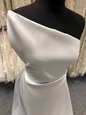 Duck Egg and Silver Double Sided Silk Blend Soft Mikado - P608