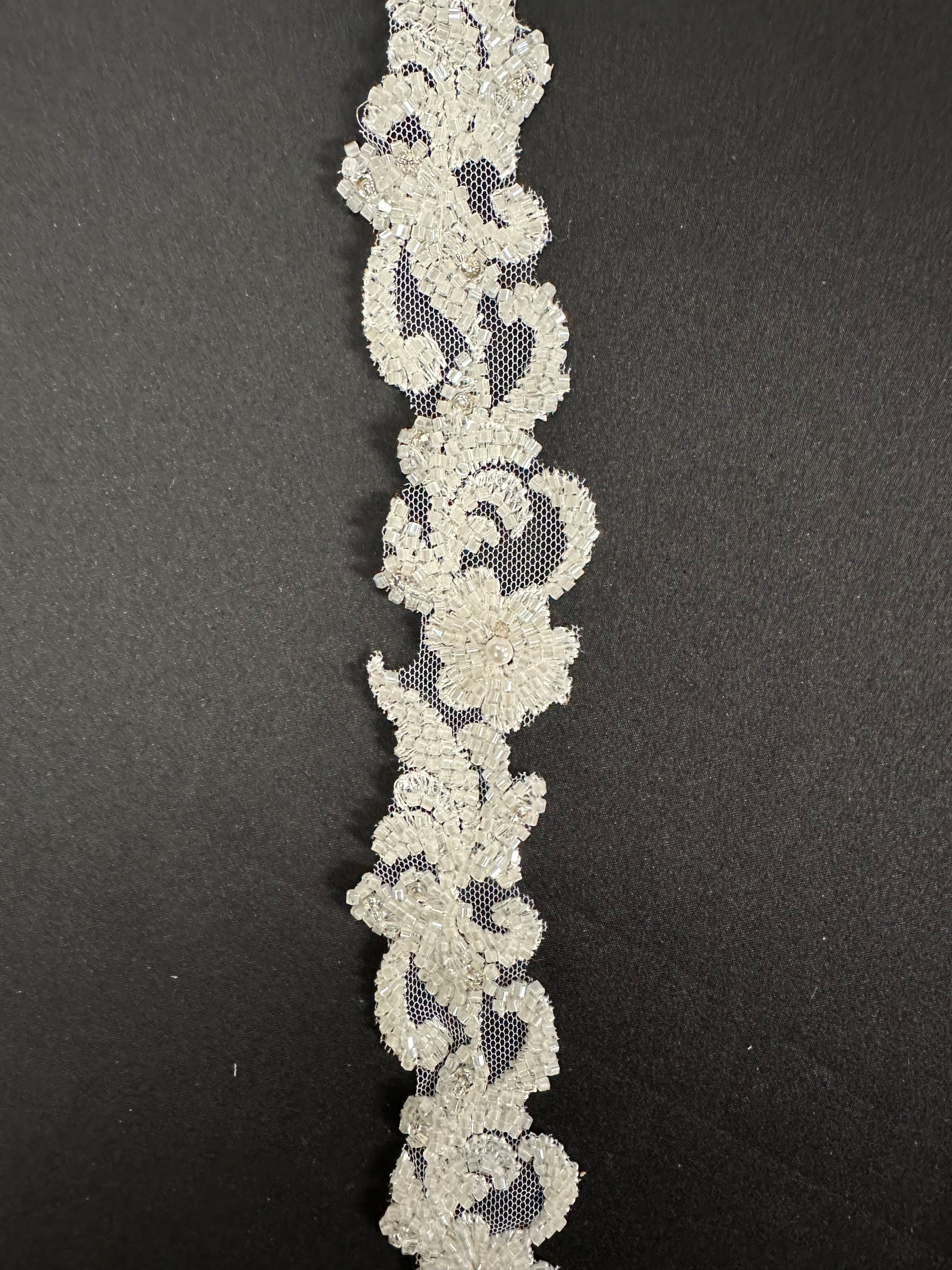 Ivory Beaded Lace Trim - EH2004