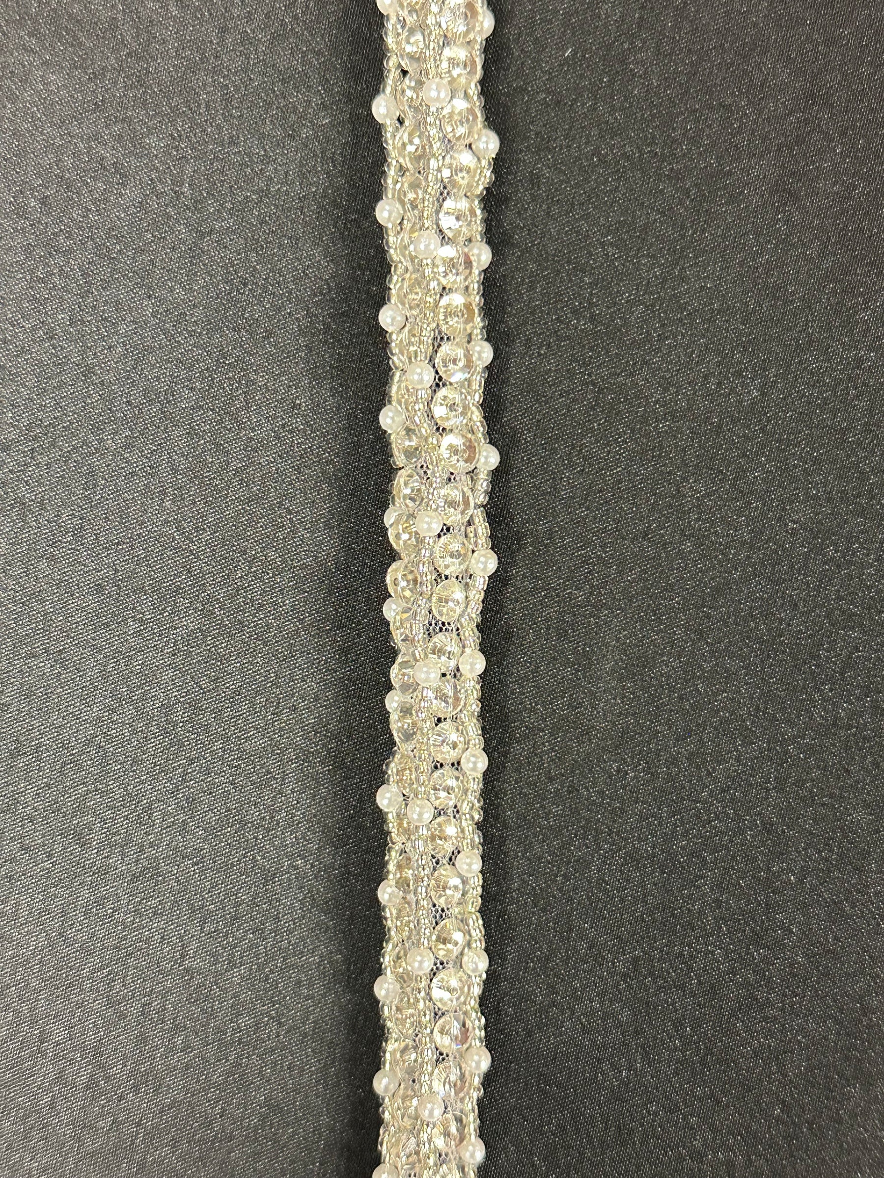 Ivory Pearl and Bead Trim - EH1004