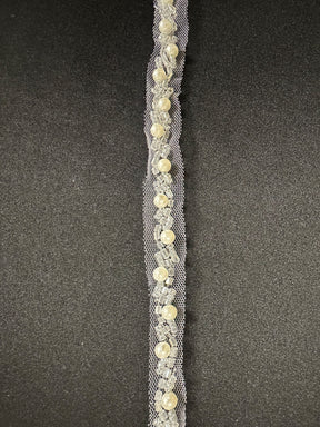 Ivory Pearl and Bead Trim - EH2029
