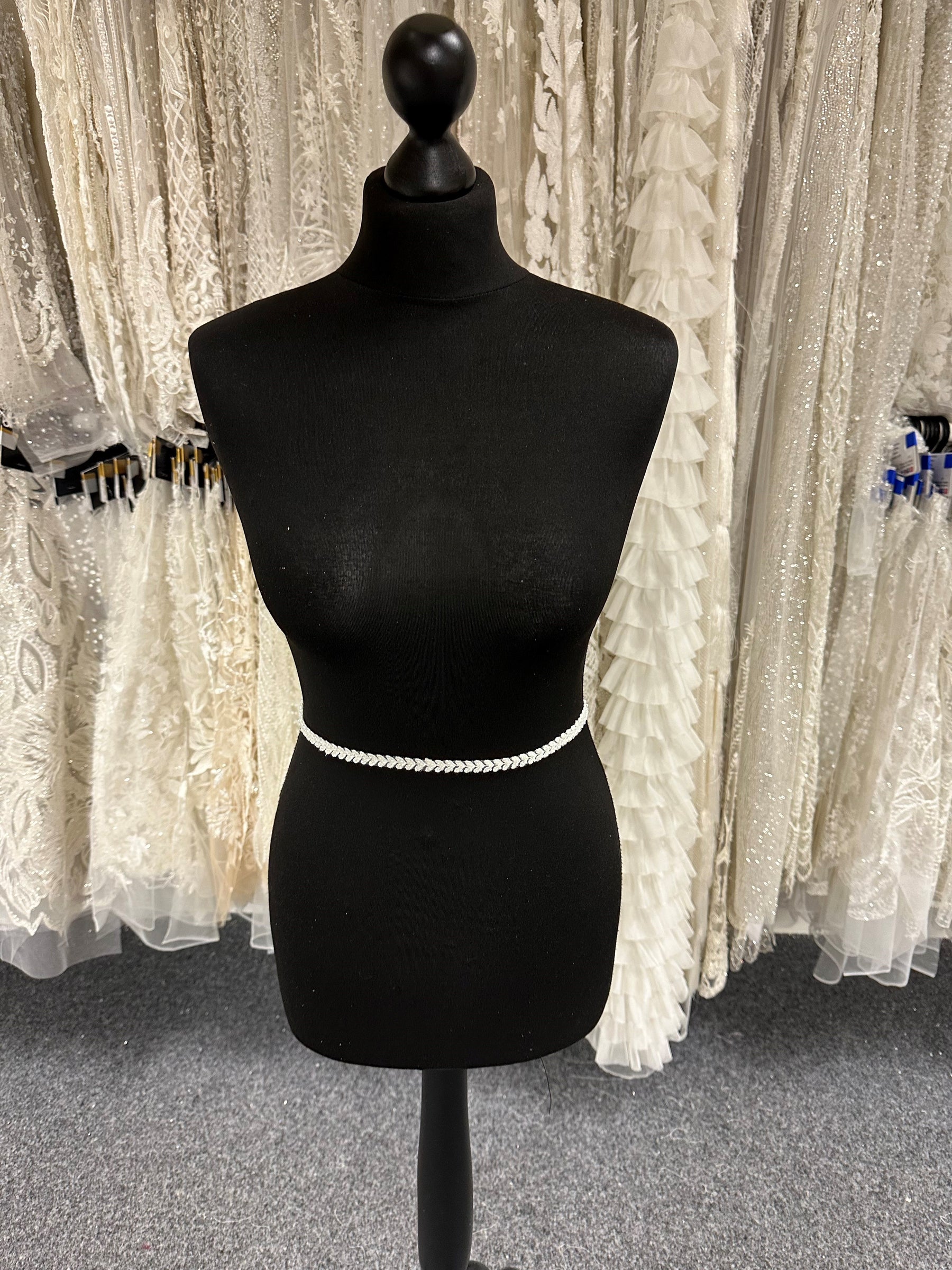 Ivory Beaded Dress Trim