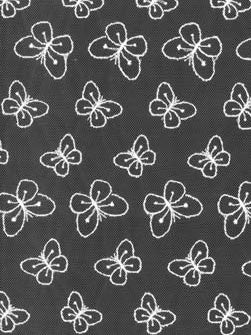 Ivory Embroidered Butterfly Lace – EU5002