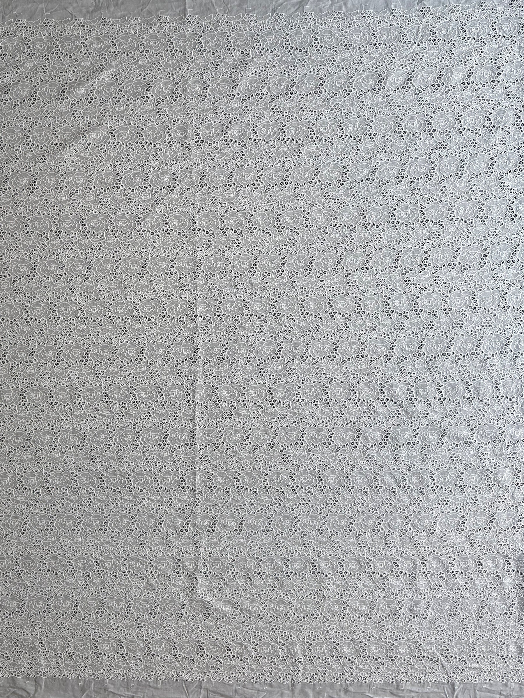 Ivory Embroidered Cotton - EB6001