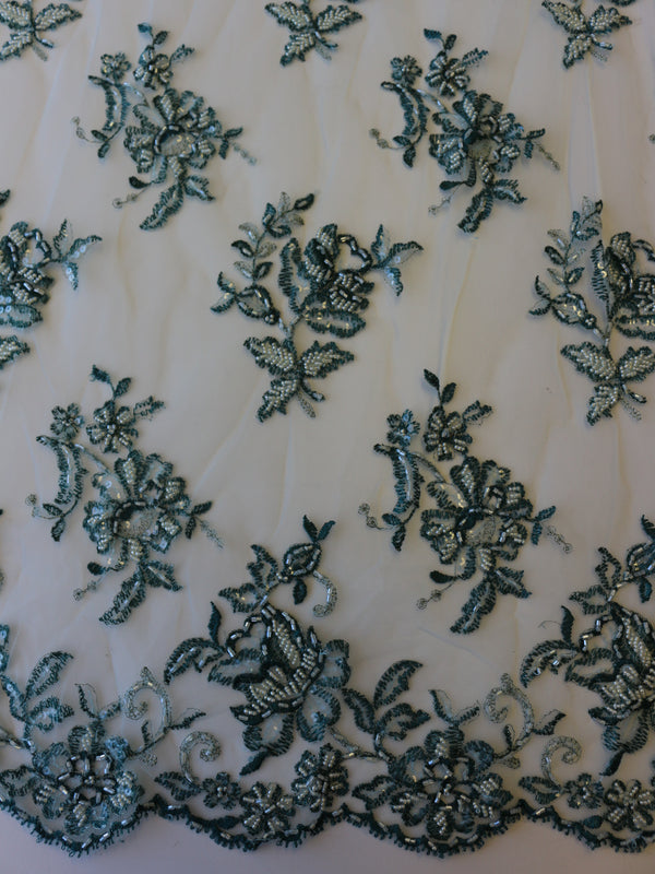 Green Beaded Lace Britte