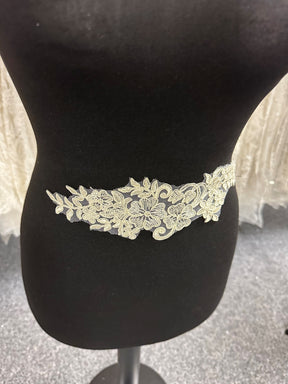 Champagne Corded Lace Applique - Engagement