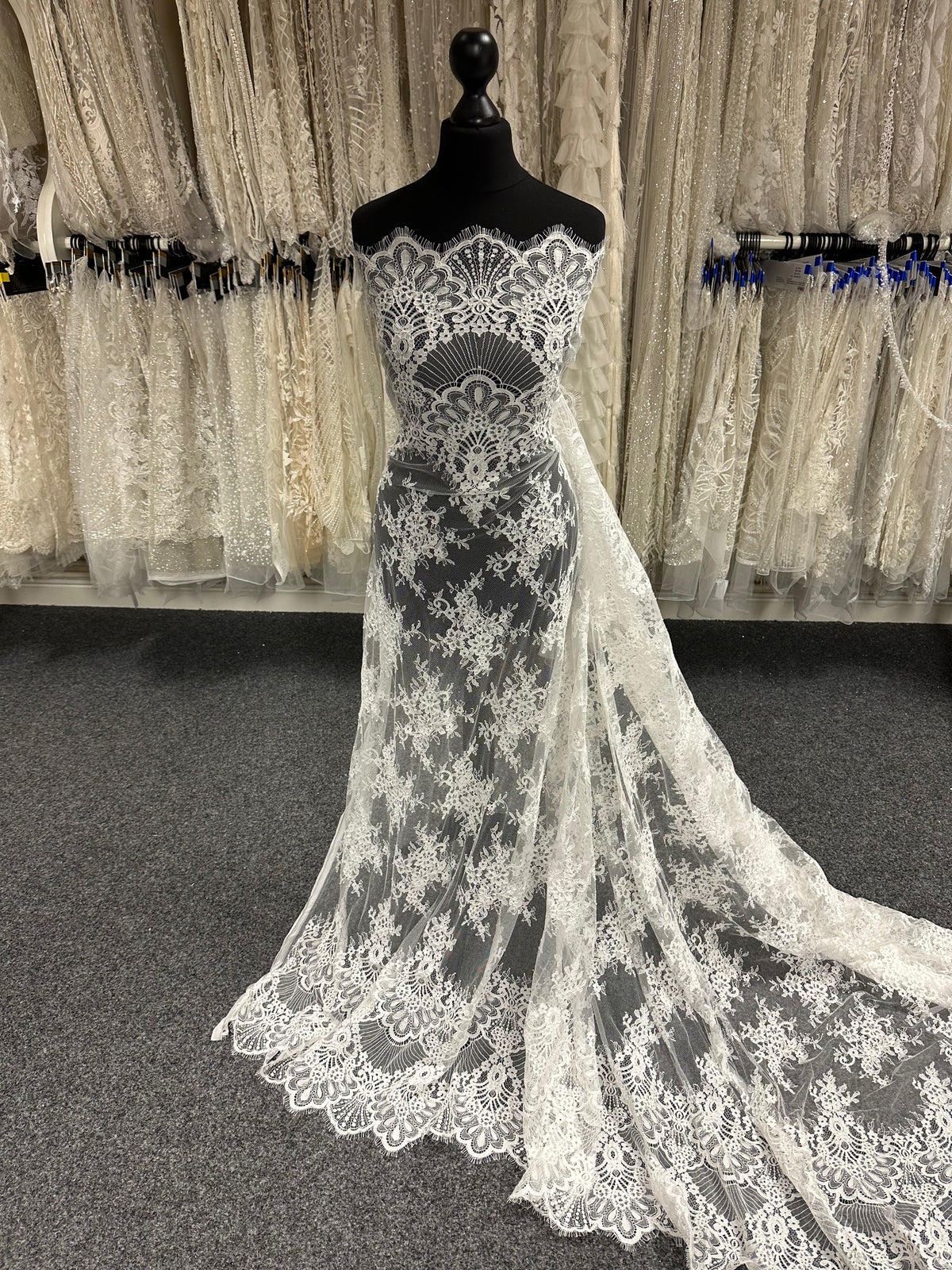 Ivory Corded Floral Lace – Faraday