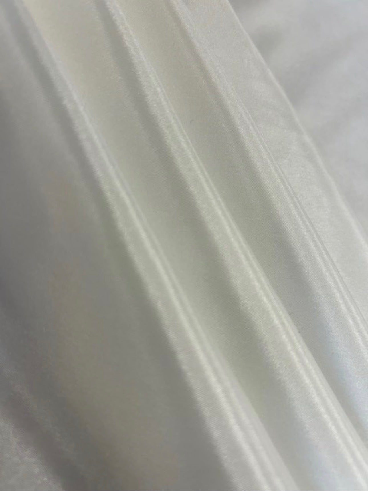Deluxe Ivory Polyester Satin Fabric - Finesse