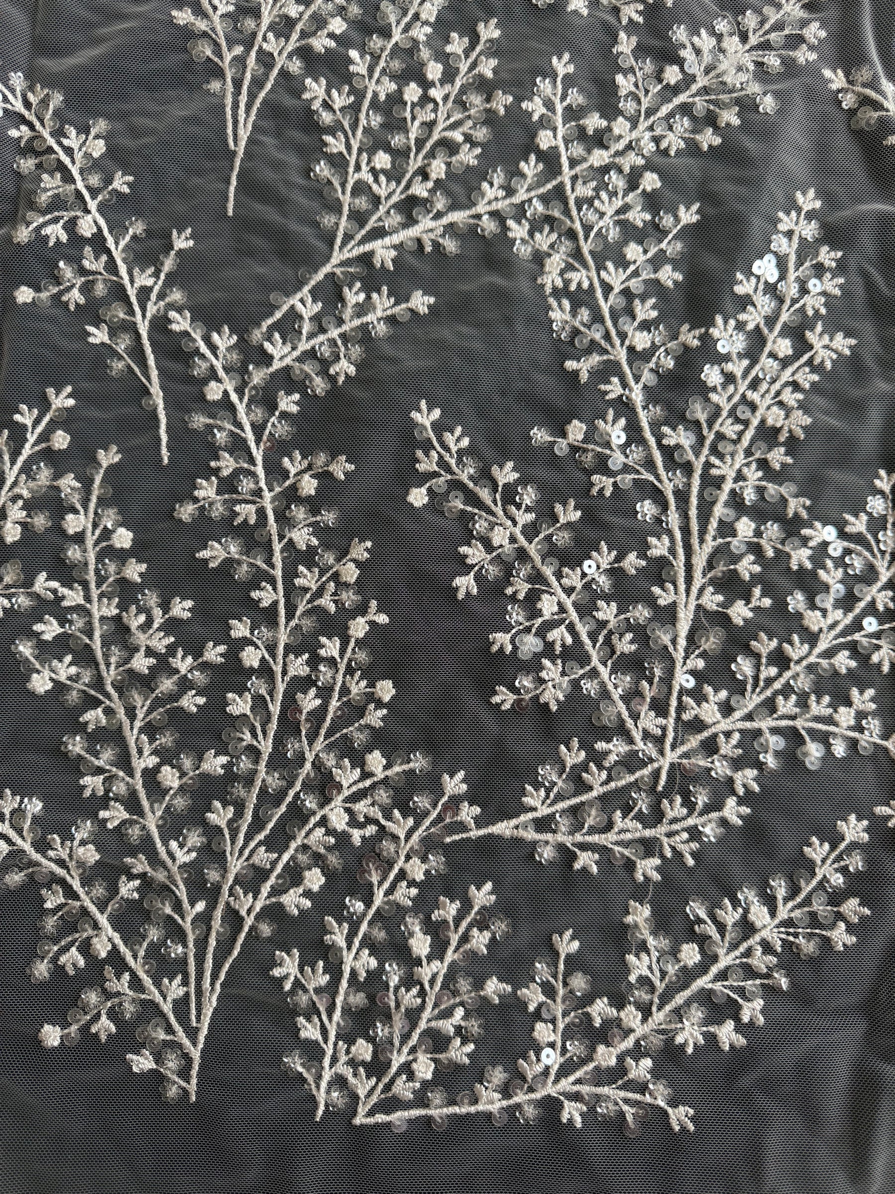 Ivory Sequin Lace - EB3065