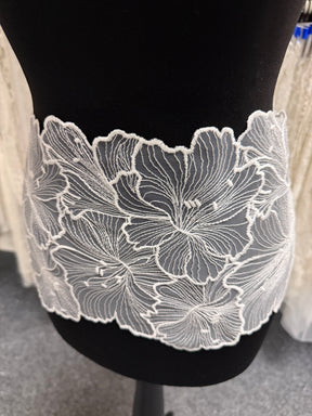 Ivory French Embroidered Trim - Monique