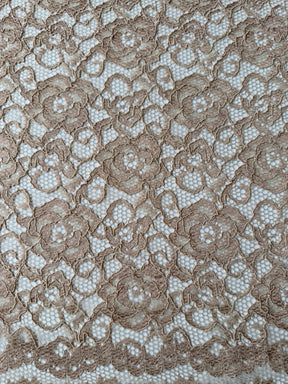 Beige Corded Stretch Lace - P619