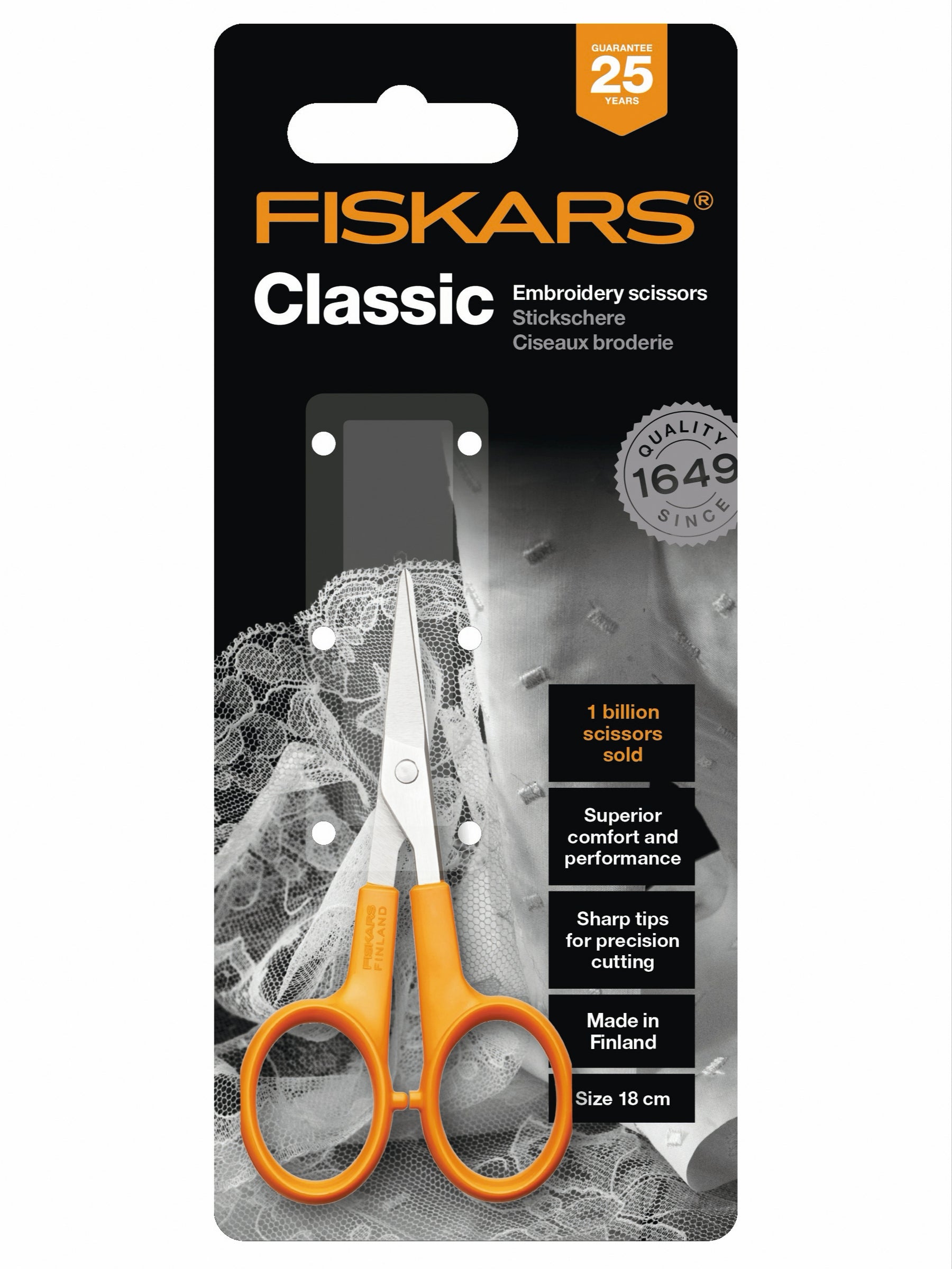 10cm Fiskars Embroidery Scissors - S7