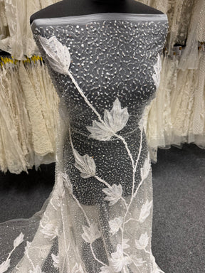 Ivory 3D Flower Lace - Faberge