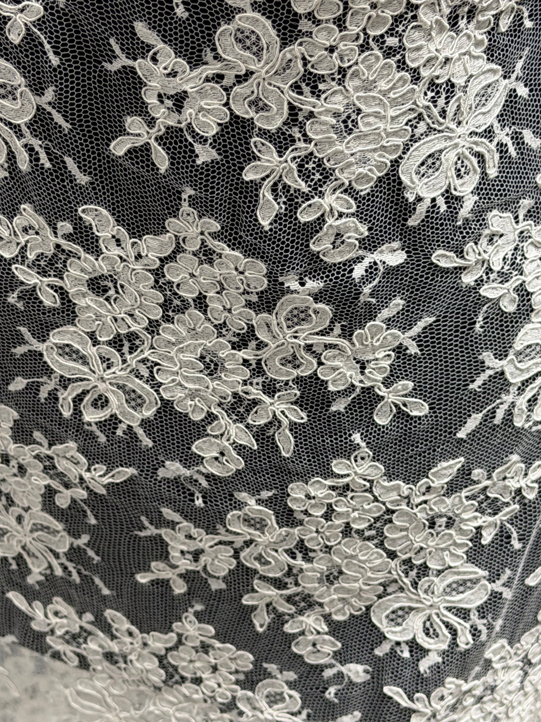 Ivory Corded Chantilly Lace – Zetina