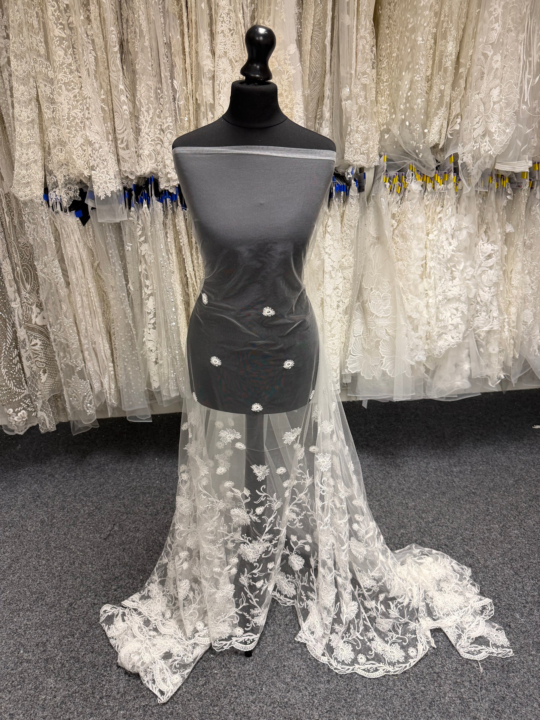 Ivory Embroidered Lace - Orlaith