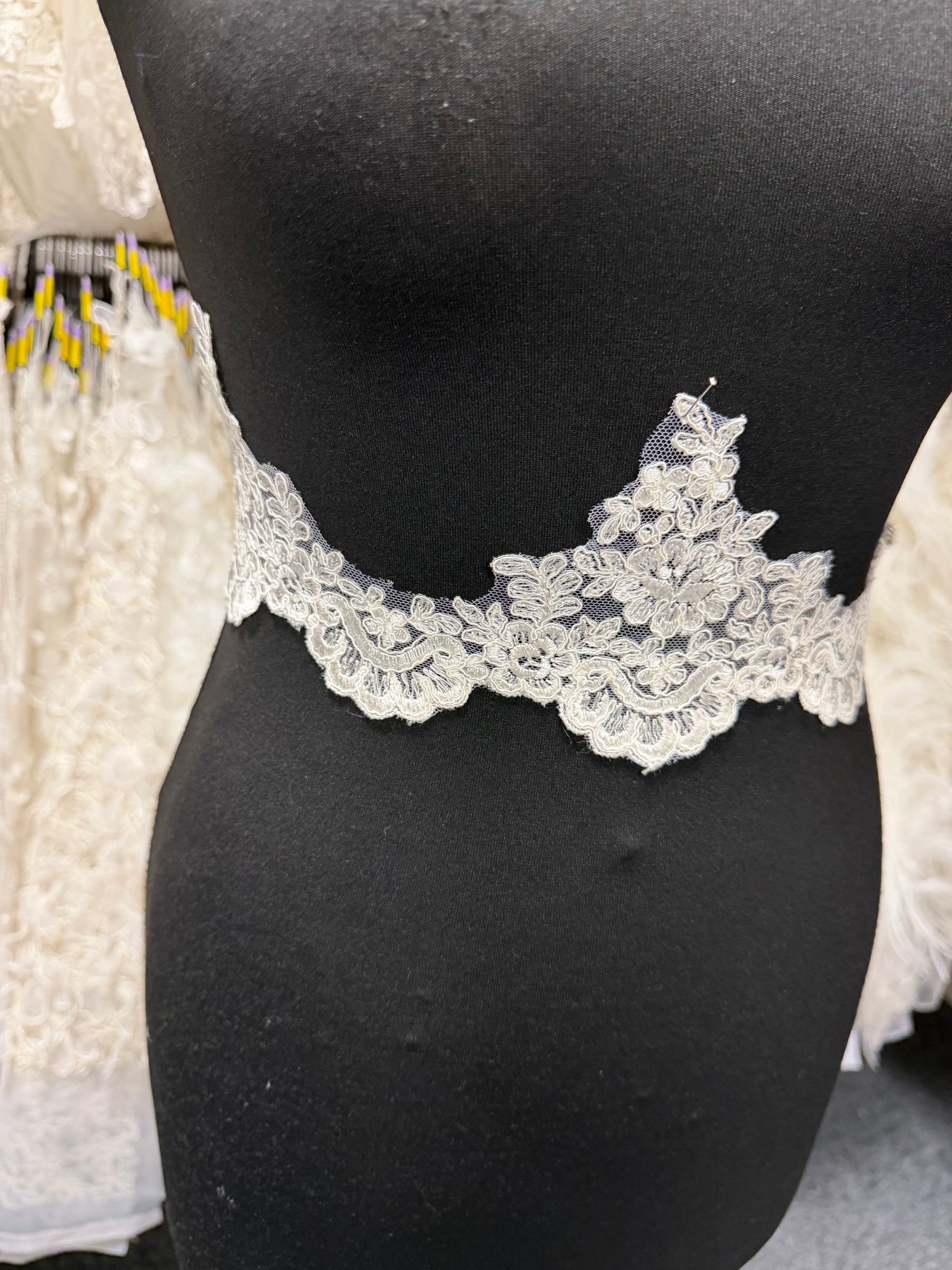 Ivory Corded Lace Trim - T279