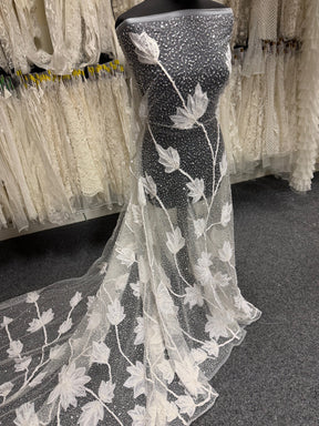 Ivory 3D Flower Lace - Faberge