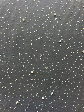 Ivory Pearl Embellished Tulle - Fragility