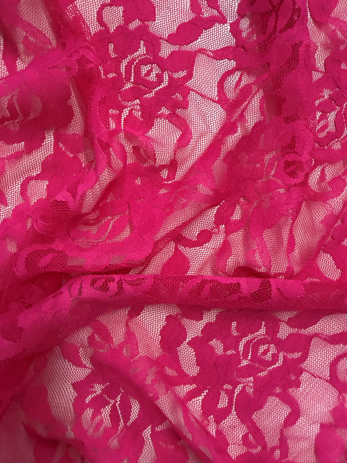 Fuchsia Raschel Stretch Lace – Matina