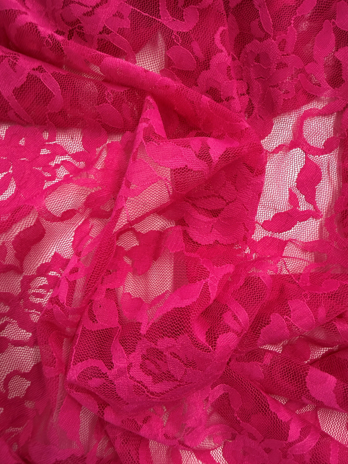 Fuchsia Raschel Stretch Lace – Matina
