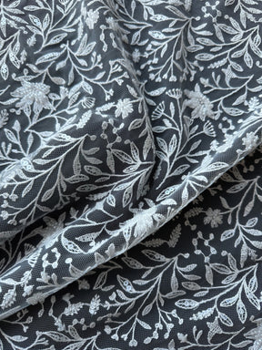 Ivory Beaded Embroidery Lace - Minka