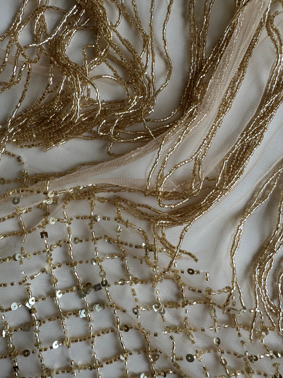 Gold Beaded Lace - Delwyn
