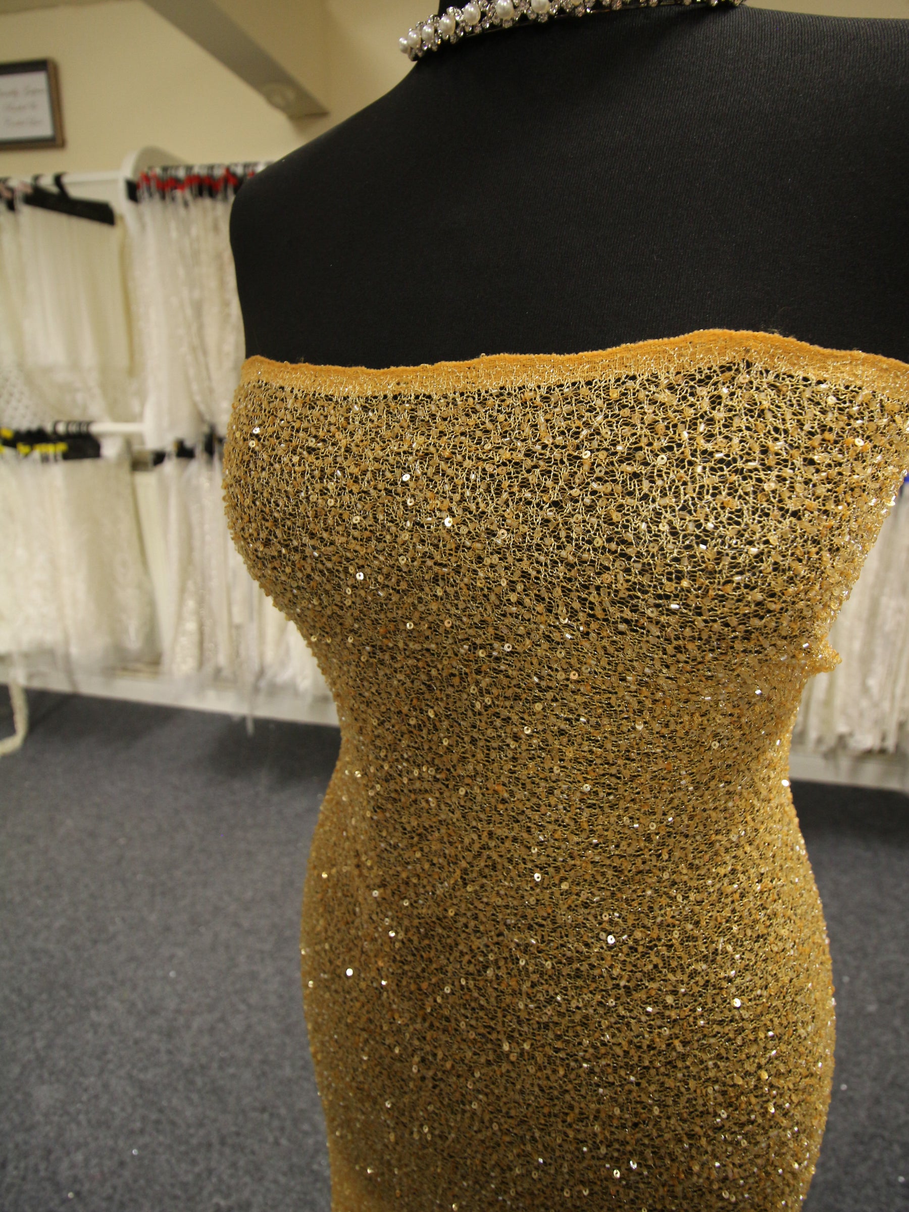 Gold Beaded Lace - Britte Gold Beaded Lace - Britte