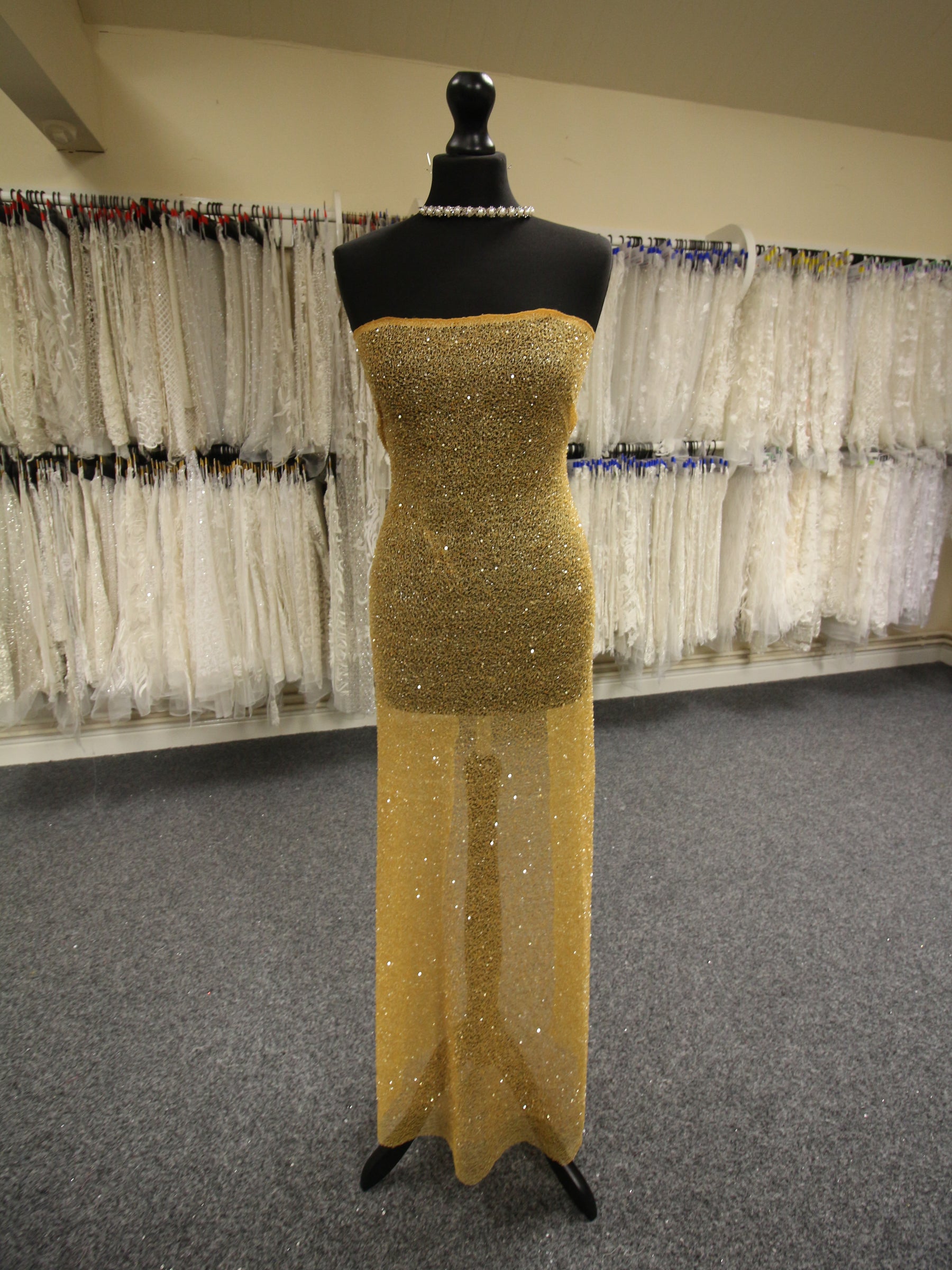 Gold Beaded Lace - Britte Gold Beaded Lace - Britte