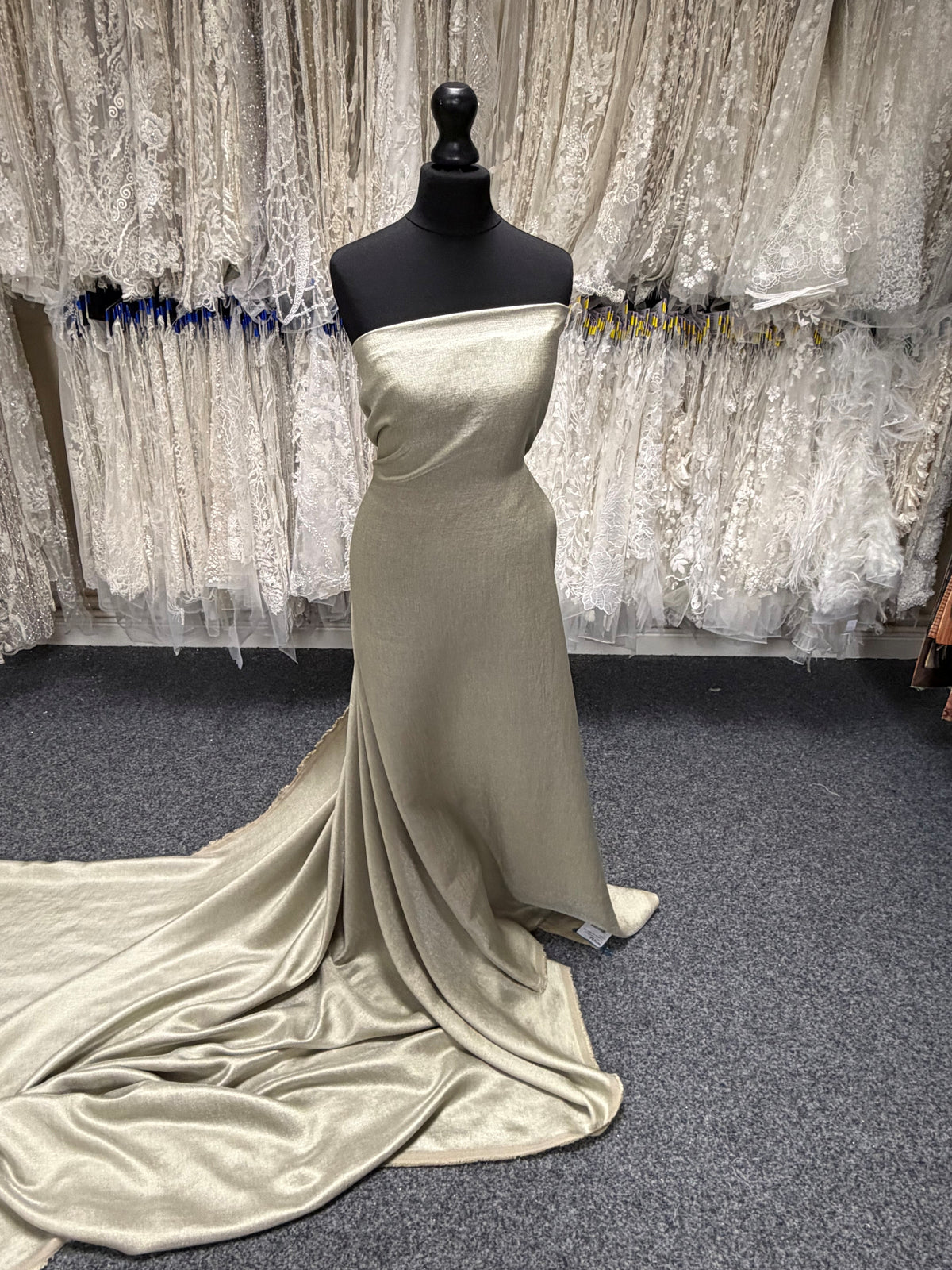 Gold Viscose Blend Fabric  - Ferrari