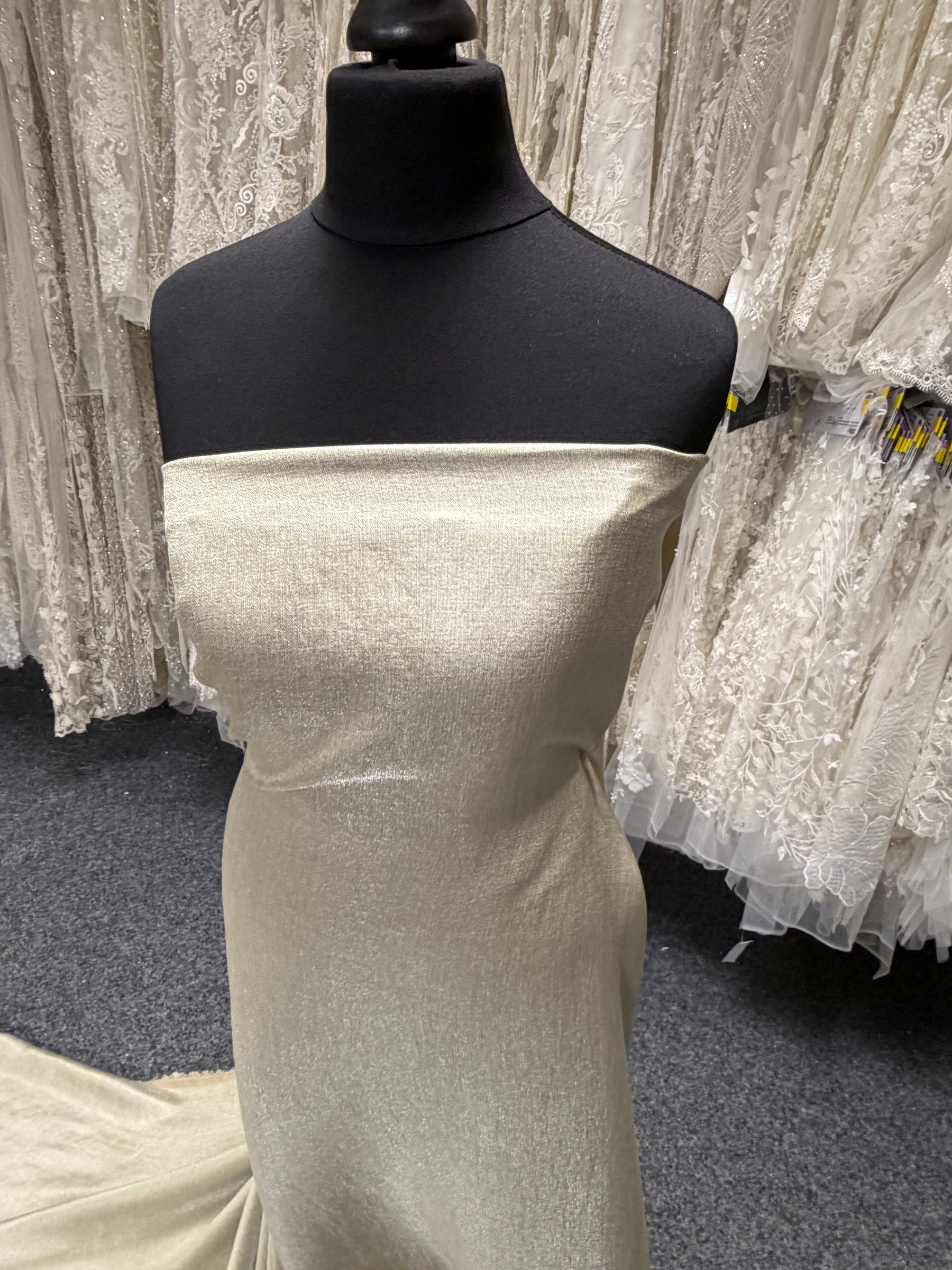 Gold Viscose Blend Fabric  - Ferrari