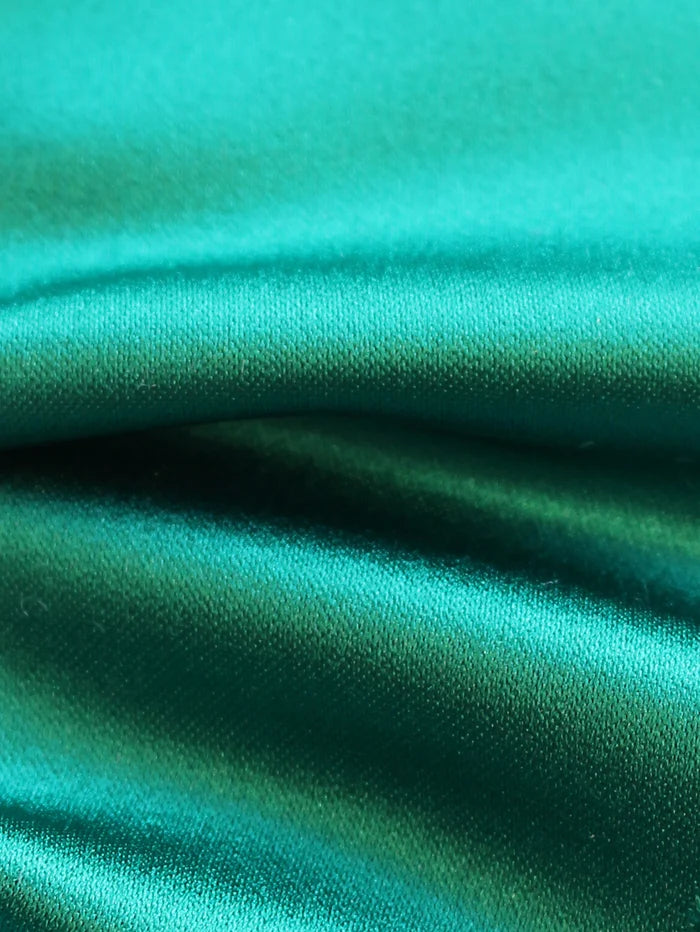 Green Polyester Duchess Satin - Contessa