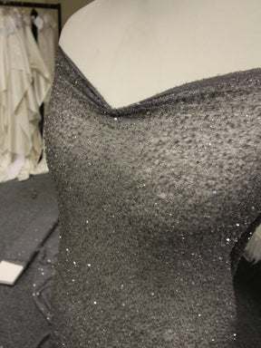 Grey Beaded Lace - Britte