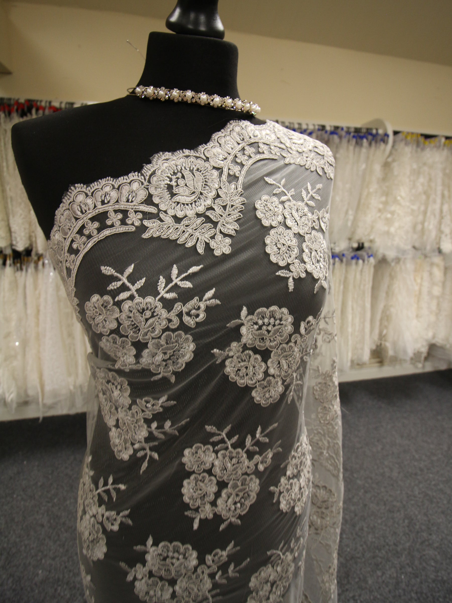 Grey Corded Lace - Jaylin