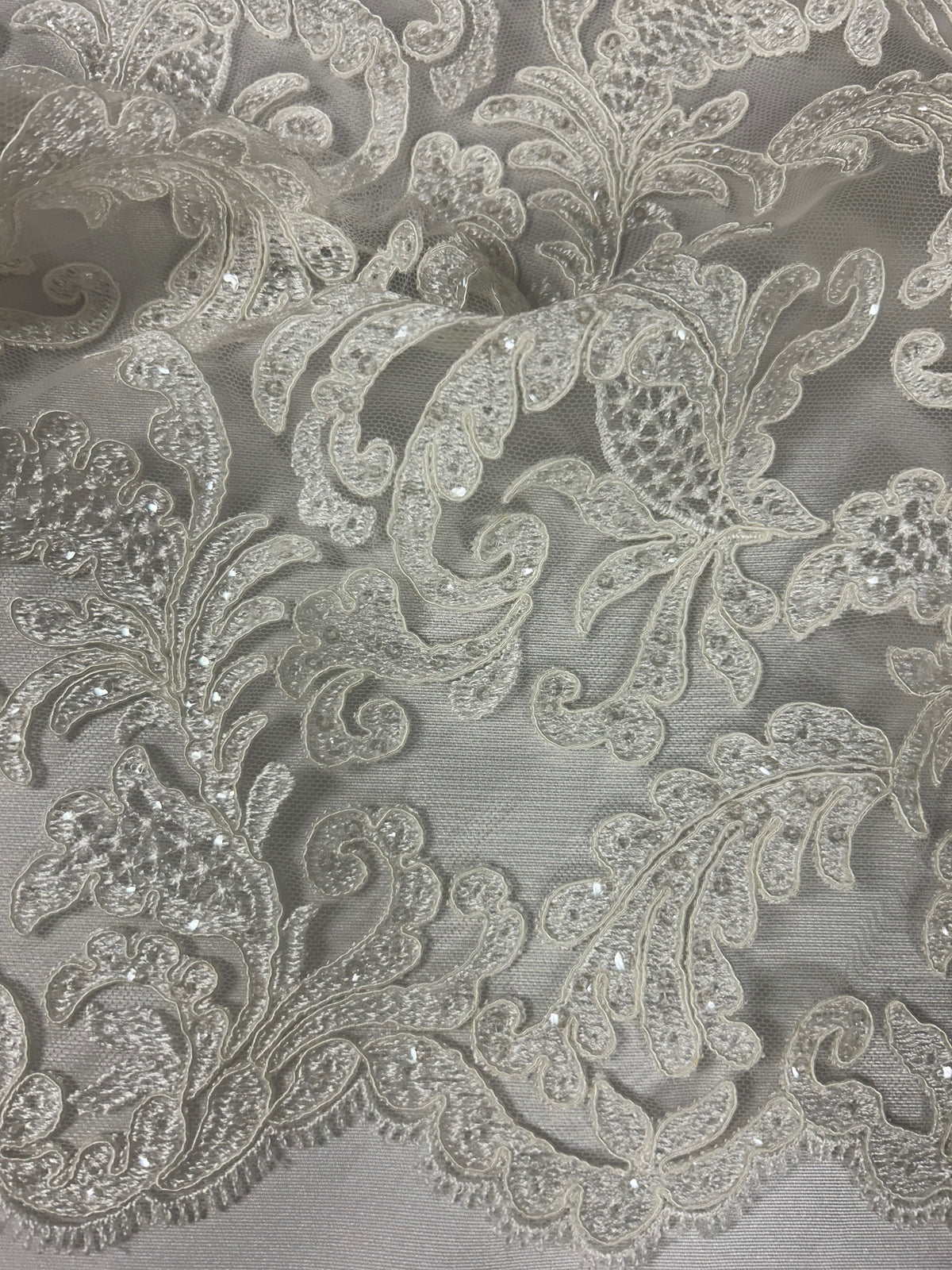 Ivory Corded Lace - Hermione