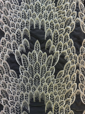 Ivory Embroidered Lace - Hilaria
