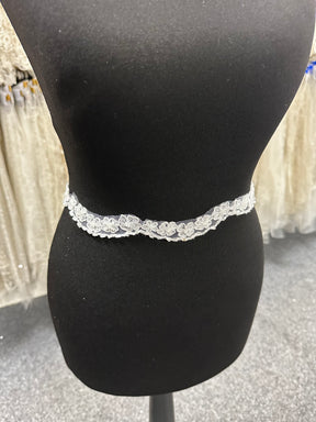 White Beaded and Corded Lace Trim - Nimble