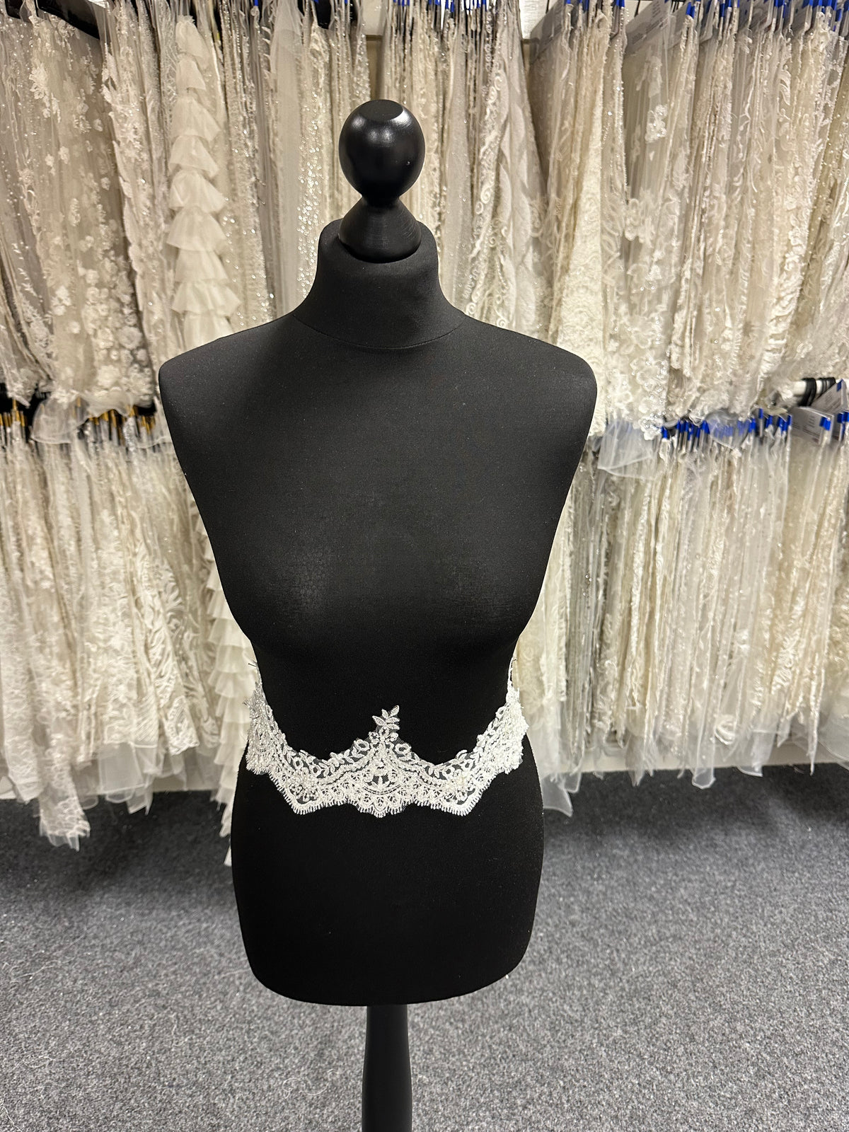 Ivory Beaded Lace Trim - Hada