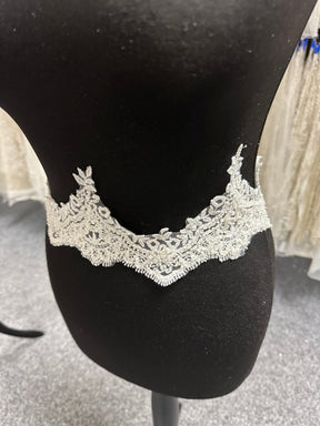Ivory Beaded Lace Trim - Hada
