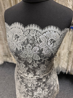 Silver Chantilly Lace - P183