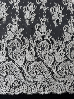 Ivory Corded Chantilly Lace - Beckina