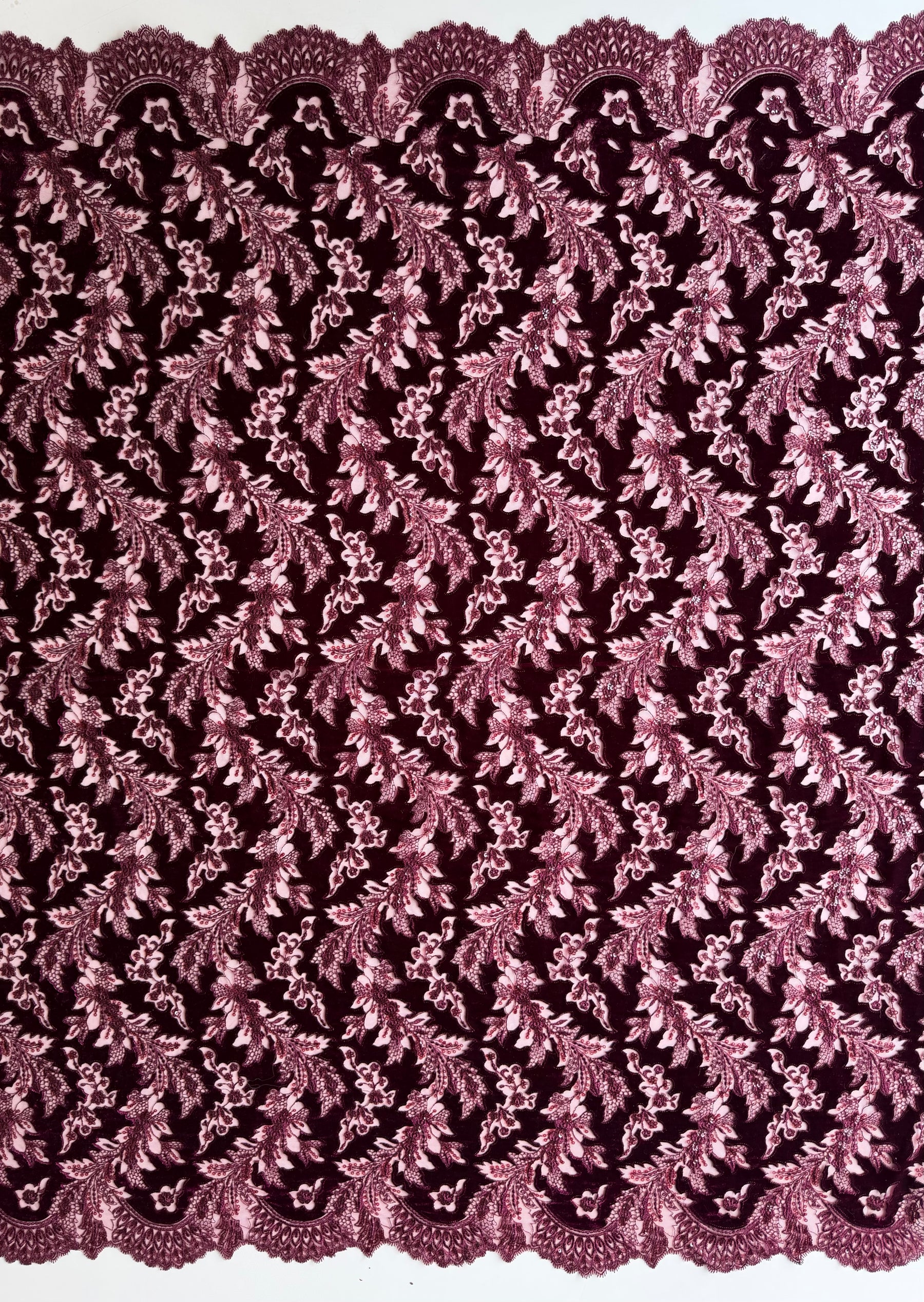 Wine 3D Velvet Lace - EB3023