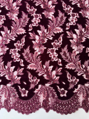 Wine 3D Velvet Lace - EB3023